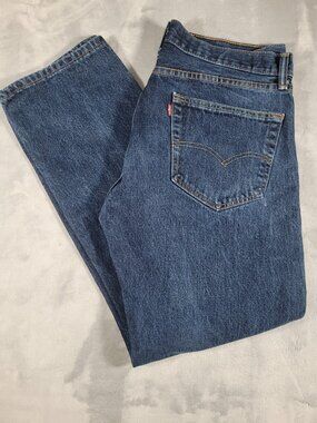 Levi's 541 Jeans Men's 36x32 Dark Wash Blue Denim Stretch Very Nice